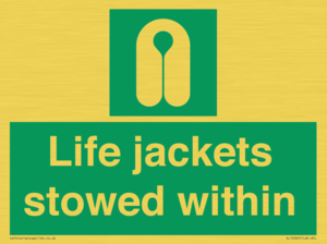 Life jackets stowed within